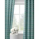 Комплект штор на шторной ленте Decoracion Клетка 4 квадрата 145x275 см цвет слоновая кость бирюзовый