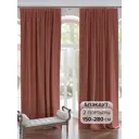 Комплект штор на шторной ленте AT Home Вилин 150x280 см цвет красный