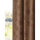 Комплект штор на шторной ленте AT Home Койлис 150x280 см цвет коричневый