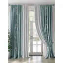 Комплект штор на шторной ленте AT Home Риленикс 220x260 см цвет бирюзовый