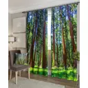 Комплект штор на шторной ленте AT Home Лесные красоты 150x260 см цвет разноцветный