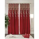 Комплект штор на шторной ленте AT Home Америн 150x260 см цвет красный