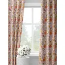 Шторы на шторной ленте decoracion Птички и цветочки #33021303, 145x275см, цвет оранжевый и белый