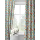 Шторы на шторной ленте decoracion Скандинавские цветочки #33022503, 145x275см, цвет желтый и бирюзовый