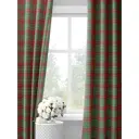 Шторы на шторной ленте decoracion В классическую клетку #33073603, 145x275см, цвет зеленый и красный