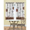 Штора на шторной ленте для кухни Iris 145x180 см цвет кафе