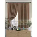 Штора на шторной ленте для кухни Helga Олимирс 150x180 см цвет коричневый