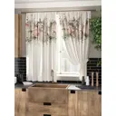 Штора на шторной ленте для кухни Helga Жайлион 150x180 см цвет бежевый