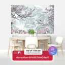 Фотообои флизелиновые Первое ателье 150x100 см Сакура и водопады pw94497-1