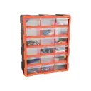 Ящик 18 ячеек 37.50x18x52.20 см Пластик цвет синий/прозрачный/черный