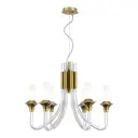Люстра подвесная St luce Sl1241.203.06 6 ламп 11 м² цвет жёлтый/золотой