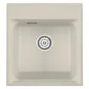 Мойка для кухни врезная Point PN3011 50x46 см глубина чаши 20 см Композитный кварц цвет светло-бежевый