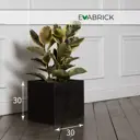 Кашпо Cube hl30-30b Evabrick 30 см 30 см 20 л полимербетон черный