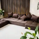 Диван-кровать Miella Lora 280x23x80 см пенополиуретан цвет коричневый