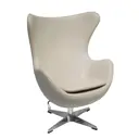 Кресло Bradex Egg style chair RF 0606 85x110x77.5 см кожа цвет хром