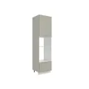 Напольный шкаф Альбион софт 60x57.40x233.60 см фасад МДФ серый каркас ЛДСП цвет белый Сурская Мебель
