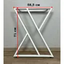 Подстолье Solarius nogaX60white-2 58.50x71x13 см металл цвет белый