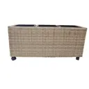Кашпо для цветов Green Art 30x84 см h40 см v96 л искусственный ротанг коричневый