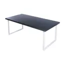 Журнальный столик прямоугольный Solarius Loft 80x130x50 см антрацит с белыми ножками