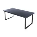 Журнальный столик прямоугольный Solarius Loft 60x140x50 см антрацит с черными ножками