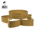 Садовый конструктор Клумба Дачная мозаика светло-коричневый 1 секция 30x15 см 18 секций