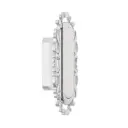 Мебельная ручка-кнопка Левша TS У8-0149 хром глянцевый/ белый 32 мм