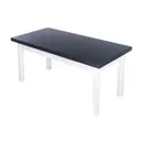Журнальный столик прямоугольный Solarius Классика из массива сосны 60x90x46 см столешница антрацитовая ножки белые