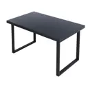 Журнальный столик прямоугольный Solarius Loft 80x110x50 см антрацит с черными ножками