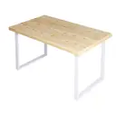 Журнальный столик прямоугольный Solarius Loft 80x110x50 см без покрытия коричневый с белыми ножками