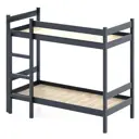 Кровать Solarius Dvuh100200ser-full 100x200 см массив сосны цвет темно-серый