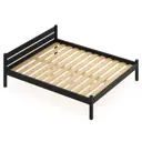 Кровать Solarius 150klonix 150x200 см массив сосны цвет черный оникс