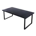 Журнальный столик прямоугольный Solarius Loft 60x120x50 см черный с черными ножками