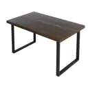 Журнальный столик прямоугольный Solarius Loft 60x70x50 см коричневый с черными ножками
