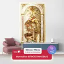 Фотообои флизелиновые Первое ателье 100x170 см Арочная ниша в античном стиле с букетом в вазоне pw141306-1