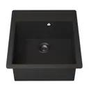 Мойка для кухни врезная Uperwood Quartz UPD-07 51x46 см глубина чаши 20 см кварцевый песок цвет черный матовый