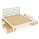 Кровать двуспальная Solarius Классика 130x101x210 см 4 выкатных ящика сосна цвет белый