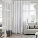 Тюль на ленте для кухни Сэлби 300x280 см полоска цвет экрю
