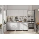 Кухонный гарнитур Sv-мебель Кайган 200x214x60 см ЛДСП цвет белый/серый/цемент