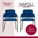 Комплект стульев 2 шт Bradex Napoli 59x61x83 см велюр цвет синий