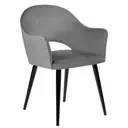 Стул Bradex Bruno 61x78x57 см велюр с жаккардом цвет серый
