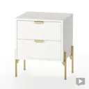 Тумба прикроватная Mobi 43.4x50.6x33.8 см 2 ящика ЛДСП цвет белый