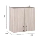 Навесной шкаф Легенда 10 Ясень 60x60x30 см фасад ясень ЛДСП каркас ясень ЛДСП Ваша Мебель