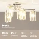 Люстра на штанге Moderli Everly V10753-6c 6 ламп 15 м² цвет хром