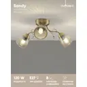Люстра потолочная Moderli Sandy V10817-3c 3 лампы 8 м² цвет золотой