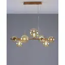 Светильник подвесной светодиодный Moderli Renny V10789-7p 12 м² нейтральный белый свет цвет золотой