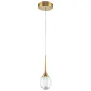 Светильник подвесной светодиодный Lightstar Acrile Ls_738011 2 м² теплый белый (желтый) свет цвет золото