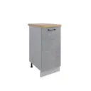 Кухонный шкаф напольный Лофт С 400 без столешницы 40x81.60x50.40 см фасад бетон МДФ каркас серый ЛДСП Дсв Мебель