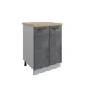 Кухонный шкаф напольный рабочий Лофт без столешницы 60x81.60x50.40 см фасад бетон МДФ каркас серый ЛДСП Дсв Мебель