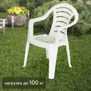 Кресло садовое 40x39x79 см пластик белый (оттенок в ассортименте)