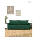Раскладной диван Cityhd прямой диван 212x73x74 см велюр цвет зеленый